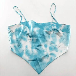 J For Justify Women's Blue Tie Dye Bandana Cami Top Size M